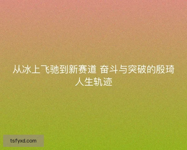从冰上飞驰到新赛道 奋斗与突破的殷琦人生轨迹